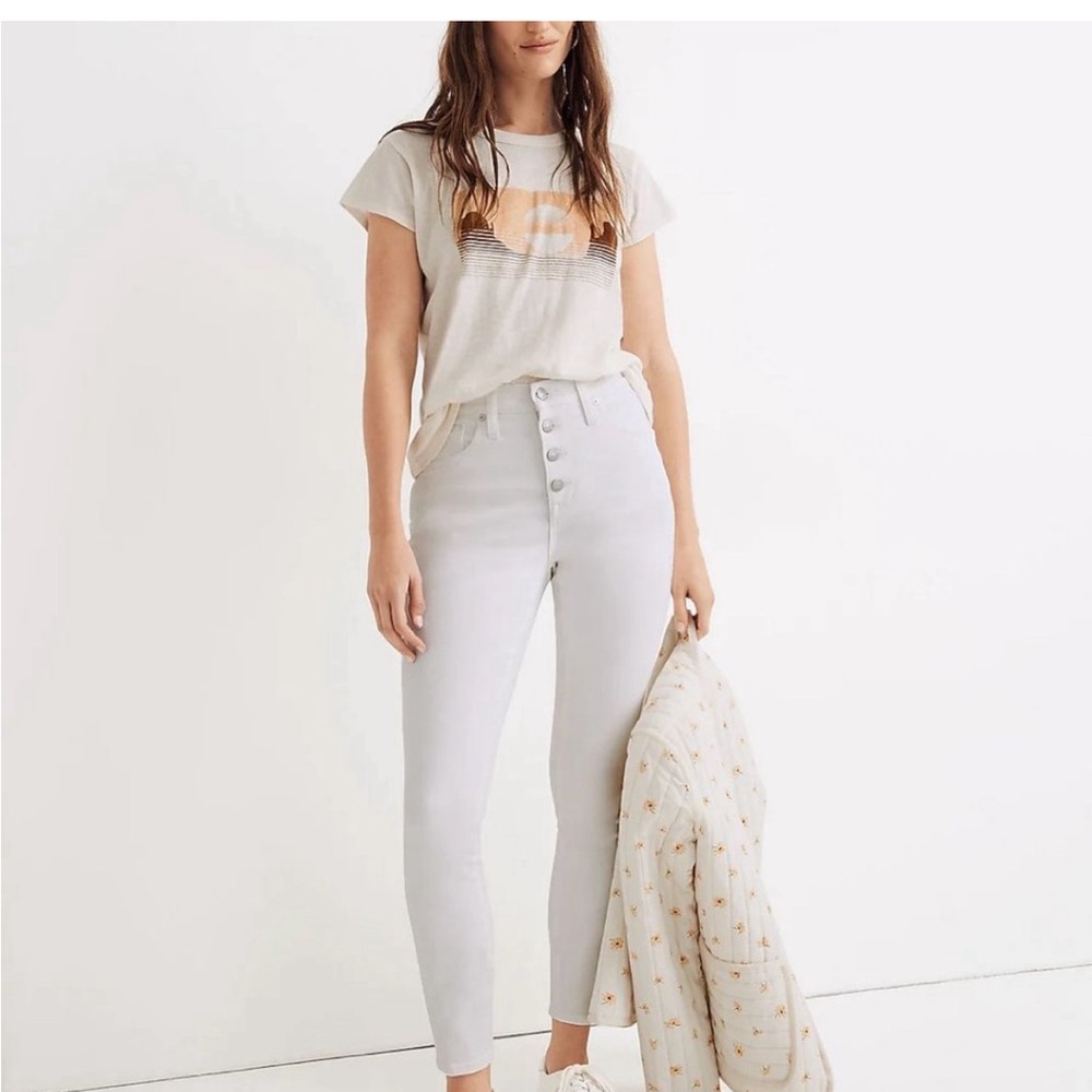 Madewell Curvy High Rise Skinny Crop Jeans in White